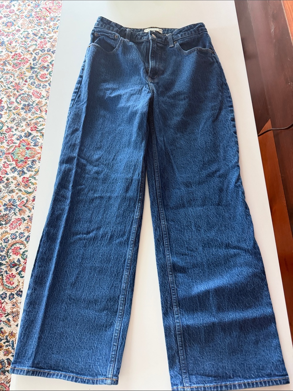 Abercrombie & Fitch Dark Blue Wide-Leg Jeans